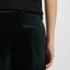 Slim-fit trousers in cotton velvet