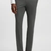 Slim-fit trousers in micro-patterned stretch fabric Slim-fit trousers in micro-patterned stretch fabric