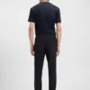 Slim-fit trousers in micro-patterned stretch fabric Slim-fit trousers in micro-patterned stretch fabric