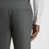 Slim-fit trousers in micro-patterned stretch fabric Slim-fit trousers in micro-patterned stretch fabric