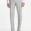 Slim-fit trousers in patterned linen Slim-fit trousers in patterned linen