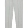 Slim-fit trousers in patterned linen Slim-fit trousers in patterned linen