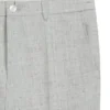 Slim-fit trousers in patterned linen Slim-fit trousers in patterned linen