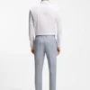 Slim-fit trousers in patterned stretch chiffon