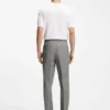 Slim-fit trousers in performance sharkskin
