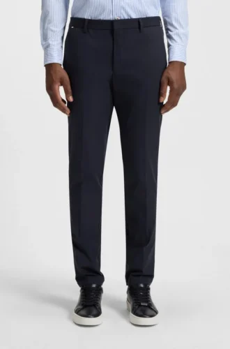 Slim-fit trousers in stretch cotton