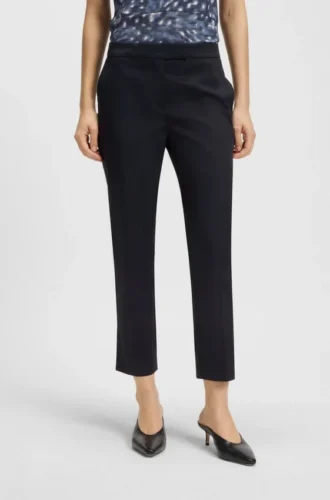 Slim-fit trousers in stretch cotton