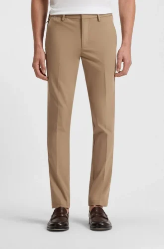 Slim-fit trousers in stretch cotton