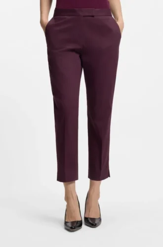Slim-fit trousers in stretch cotton