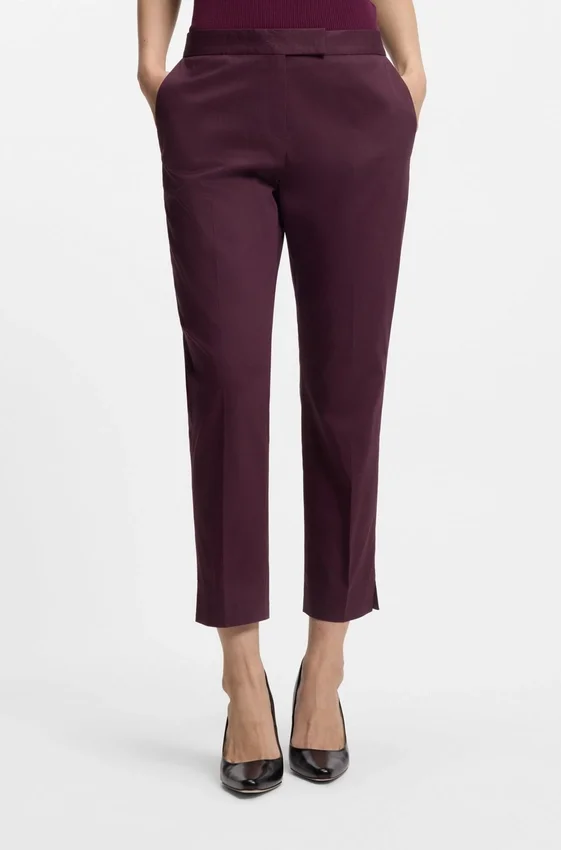 Slim-fit trousers in stretch cotton Slim-fit trousers in stretch cotton