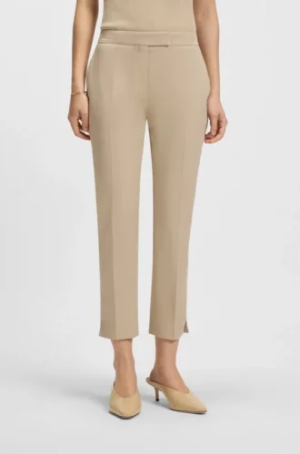 Slim-fit trousers in stretch cotton