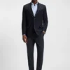 Slim-fit trousers in stretch cotton