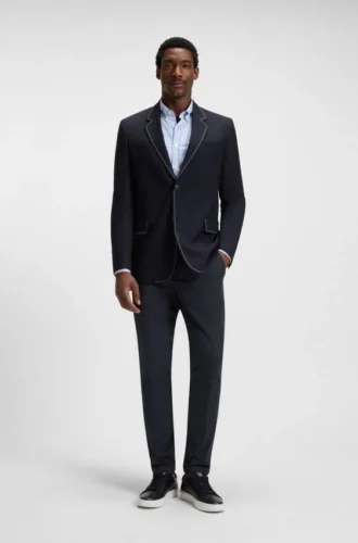 Slim-fit trousers in stretch cotton