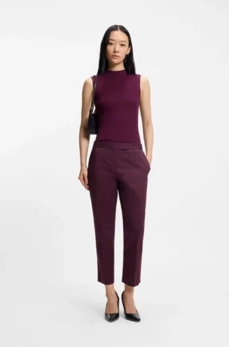 Slim-fit trousers in stretch cotton