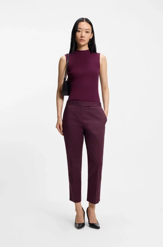 Slim-fit trousers in stretch cotton Slim-fit trousers in stretch cotton