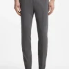 Slim-fit trousers in stretch-cotton dobby