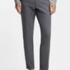 Slim-fit trousers in stretch-cotton dobby
