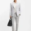 Slim-fit trousers in stretch-cotton dobby