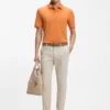 Slim-fit trousers in stretch-cotton dobby