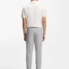 Slim-fit trousers in stretch-cotton dobby