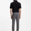 Slim-fit trousers in stretch-cotton dobby