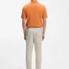 Slim-fit trousers in stretch-cotton dobby