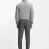 Slim-fit trousers in stretch-cotton dobby