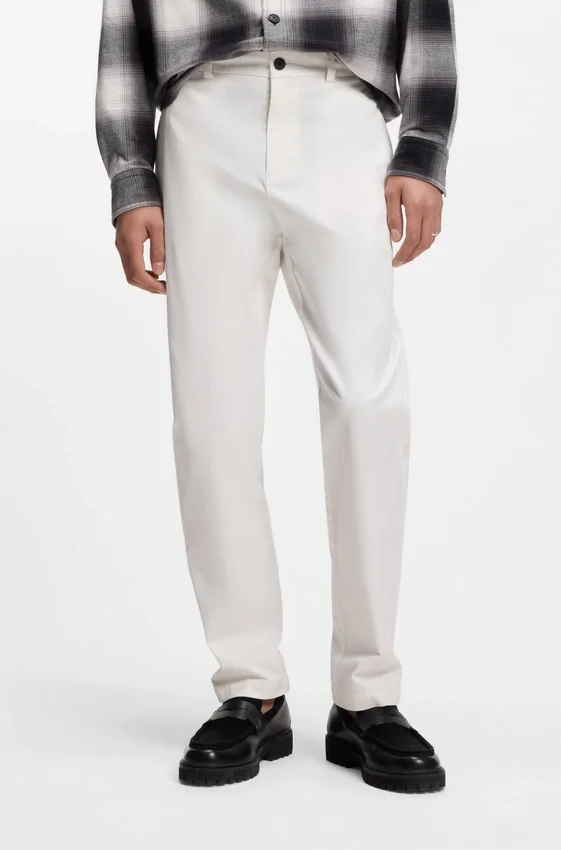 Slim-fit trousers in stretch-cotton gabardine Slim-fit trousers in stretch-cotton gabardine