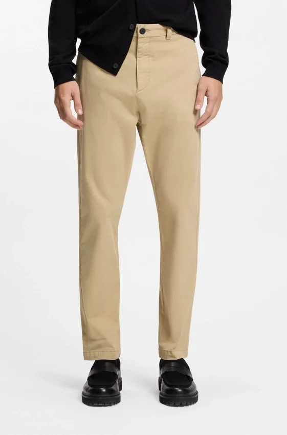 Slim-fit trousers in stretch-cotton gabardine Slim-fit trousers in stretch-cotton gabardine
