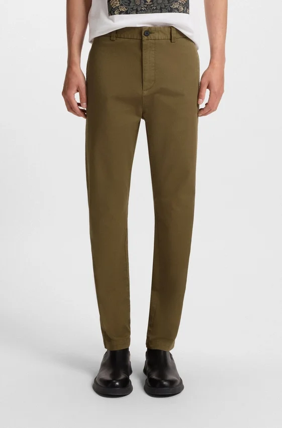 Slim-fit trousers in stretch-cotton gabardine Slim-fit trousers in stretch-cotton gabardine