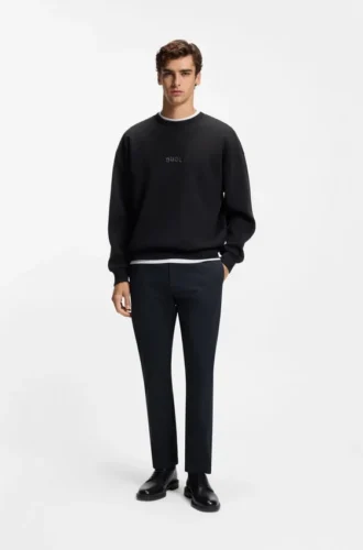 Slim-fit trousers in stretch-cotton gabardine