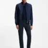 Slim-fit trousers in stretch-cotton gabardine