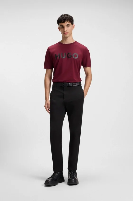 Slim-fit trousers in stretch-cotton gabardine Slim-fit trousers in stretch-cotton gabardine