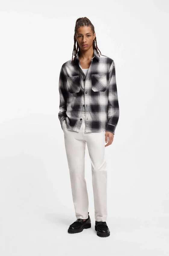 Slim-fit trousers in stretch-cotton gabardine Slim-fit trousers in stretch-cotton gabardine