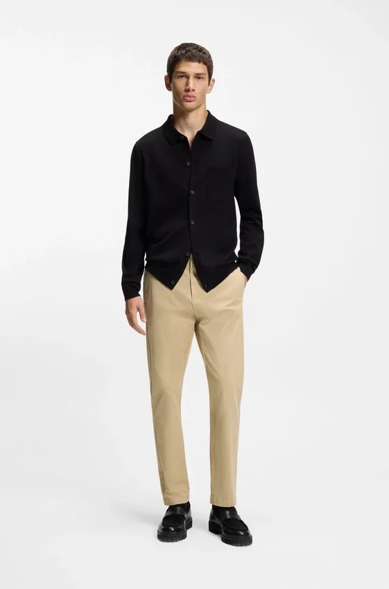 Slim-fit trousers in stretch-cotton gabardine Slim-fit trousers in stretch-cotton gabardine