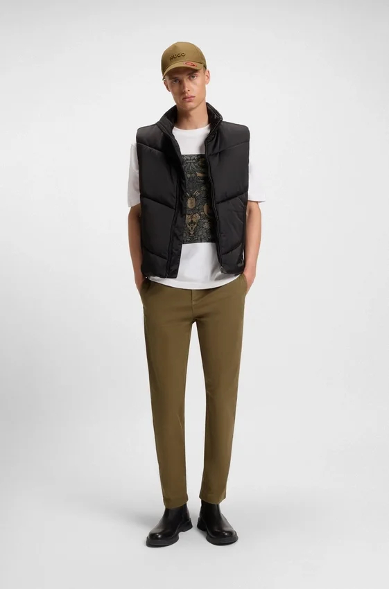 Slim-fit trousers in stretch-cotton gabardine Slim-fit trousers in stretch-cotton gabardine