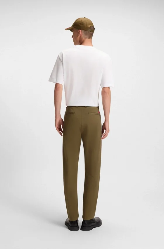 Slim-fit trousers in stretch-cotton gabardine Slim-fit trousers in stretch-cotton gabardine