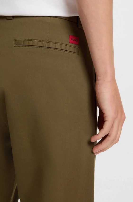 Slim-fit trousers in stretch-cotton gabardine Slim-fit trousers in stretch-cotton gabardine