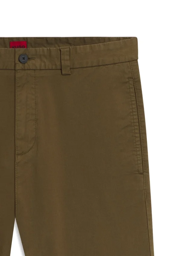 Slim-fit trousers in stretch-cotton gabardine Slim-fit trousers in stretch-cotton gabardine