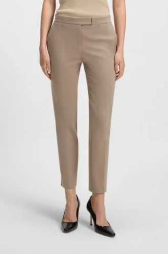 Slim-fit trousers in stretch fabric