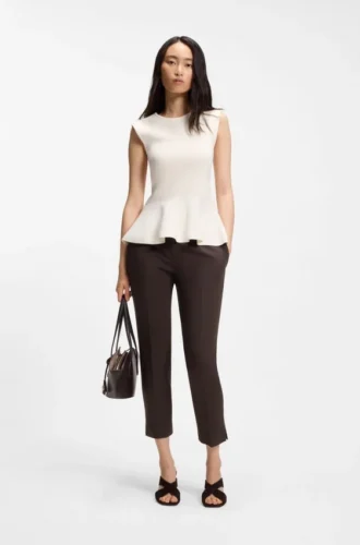 Slim-fit trousers in stretch jersey