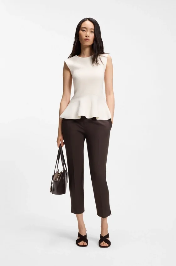 Slim-fit trousers in stretch jersey Slim-fit trousers in stretch jersey