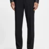 Slim-fit trousers in virgin wool and silk
