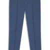Slim-fit trousers in virgin wool, silk and linen