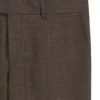Slim-fit trousers in virgin wool, silk and linen