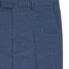 Slim-fit trousers in virgin wool, silk and linen