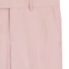 Slim-fit trousers in virgin wool, silk and linen