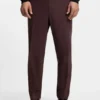 Slim-fit trousers in wool-blend poplin