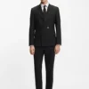 Slim-fit trousers in wool-blend poplin Slim-fit trousers in wool-blend poplin