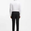 Slim-fit trousers in wool-blend poplin Slim-fit trousers in wool-blend poplin